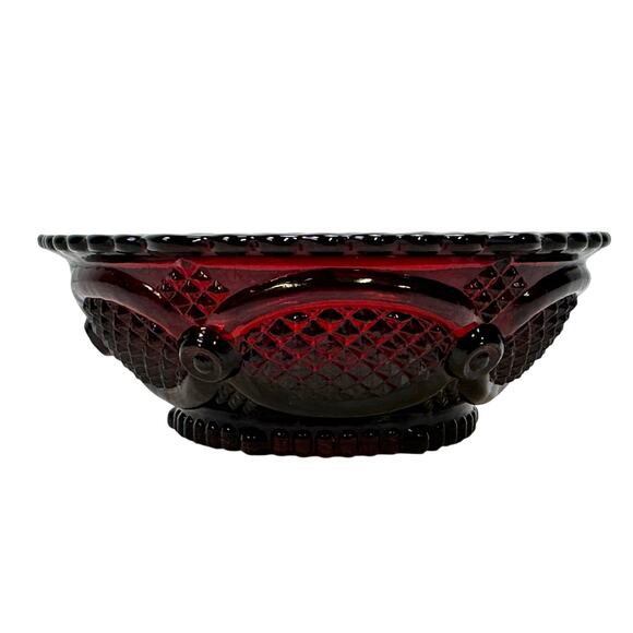 Avon Cape Cod Ruby Red Glass Fruit Desert Bowl 5-1/4" - Picture 4 of 4